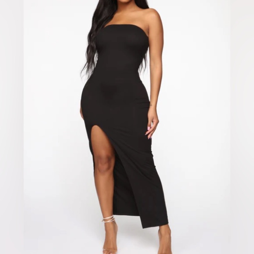 NWT Fashion Nova Tube Maxi Dress - Black (S)